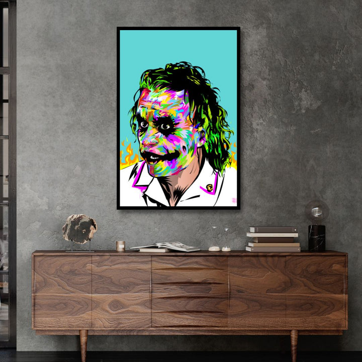 Joker Pop Art Canvas Wall Art - Designity Art