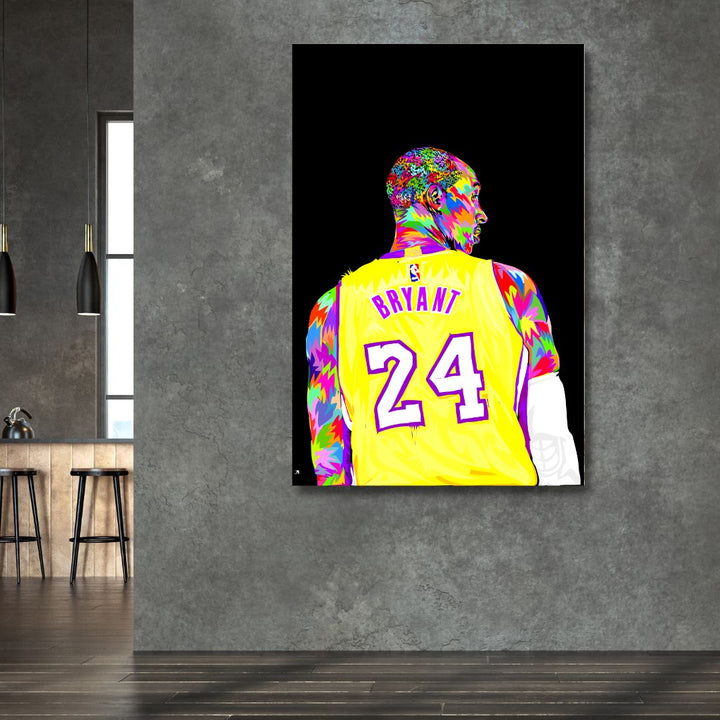 Kobe Bryant Pop Art Canvas Wall Art - Designity Art