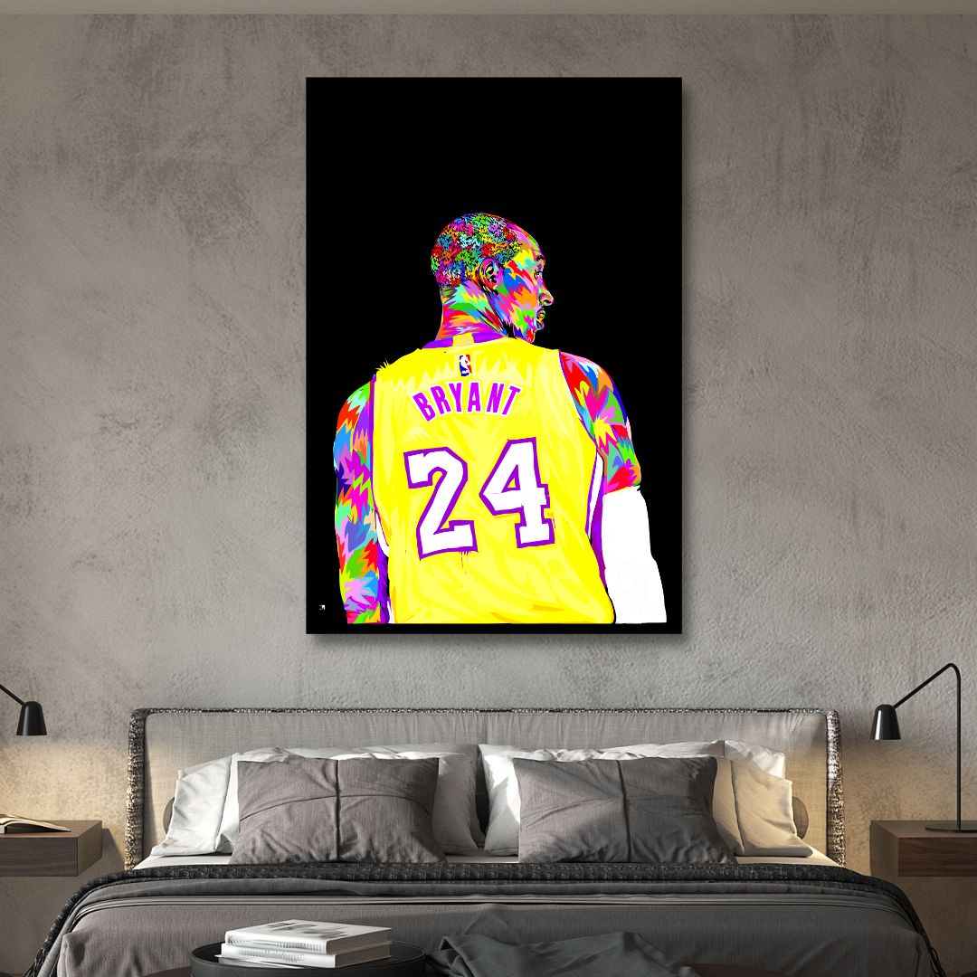 Kobe Bryant Pop Art Canvas Wall Art - Designity Art