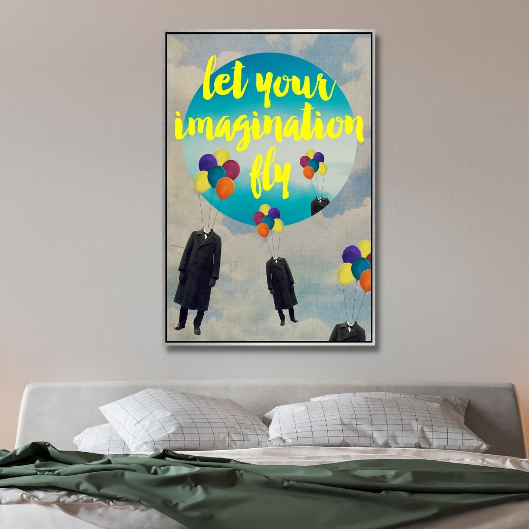 Let Your Imagination Fly Motivational Canvas Wall Art - Designity Art