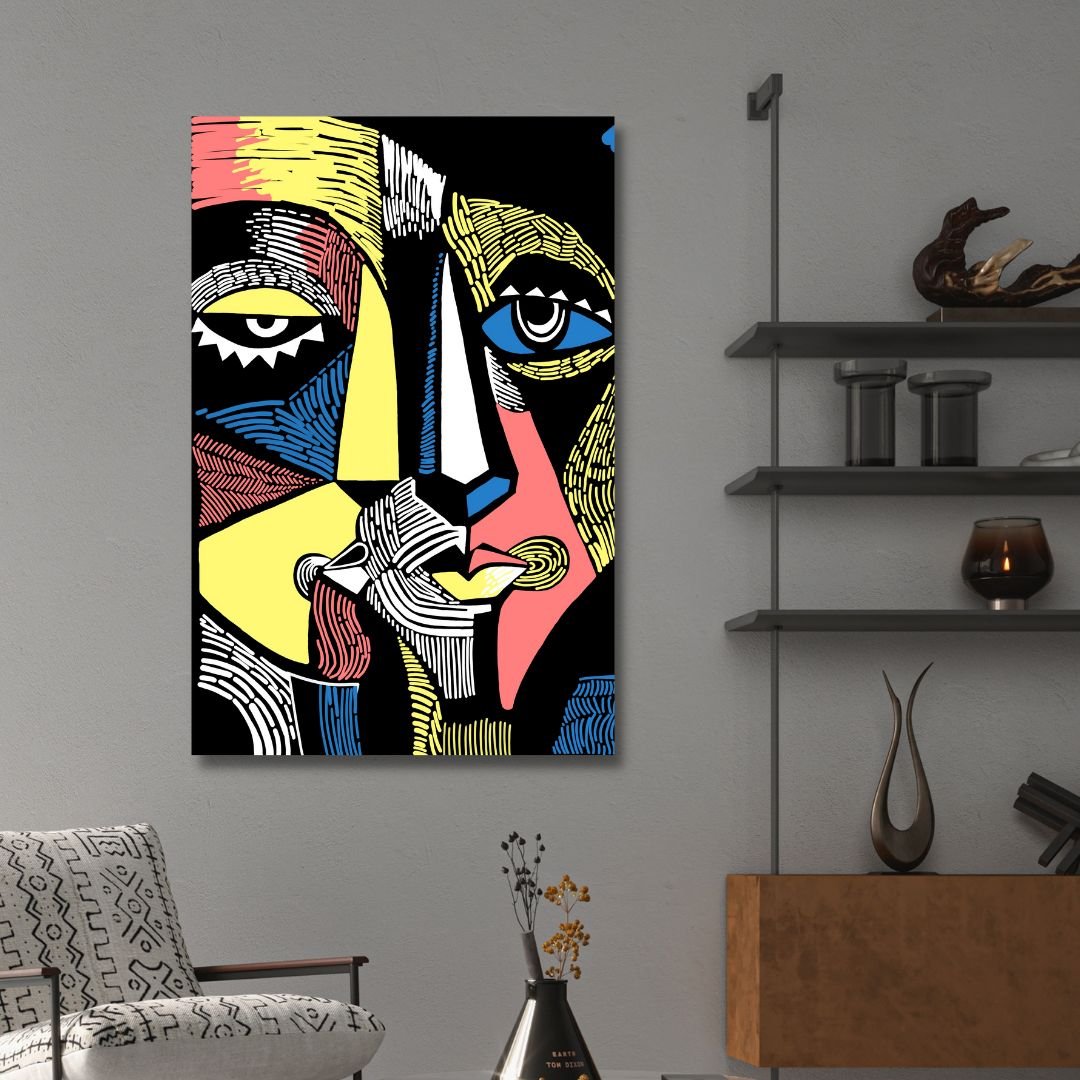 Linostyle Portraits Canvas Wall Art - Designity Art