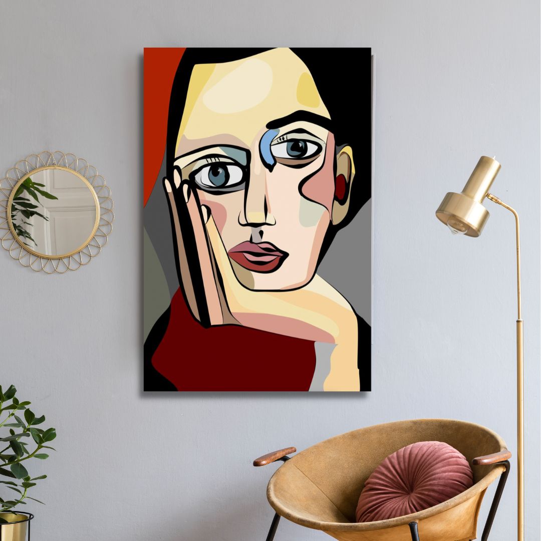 Lost in Thoughts Cubism Style Art - Designity Art