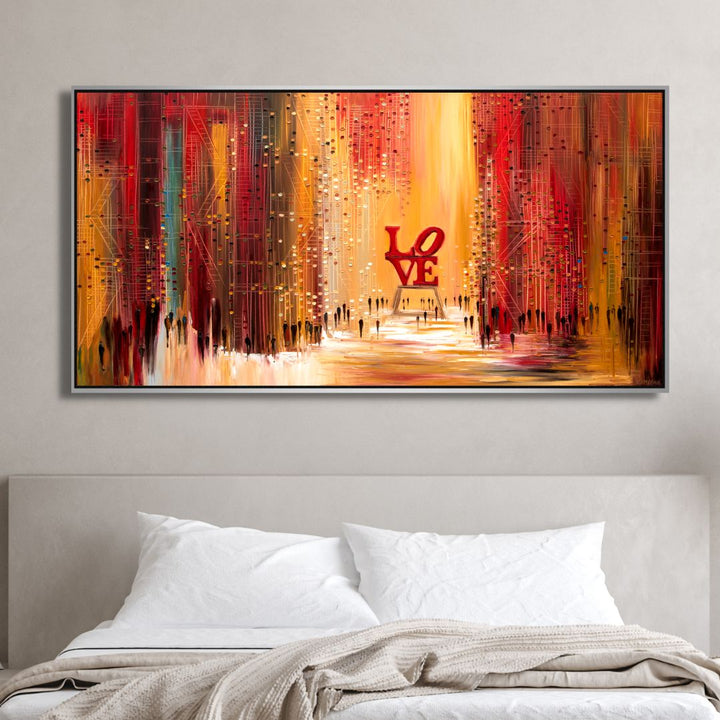 LOVE Sign New York Abstract Canvas Art - Designity Art