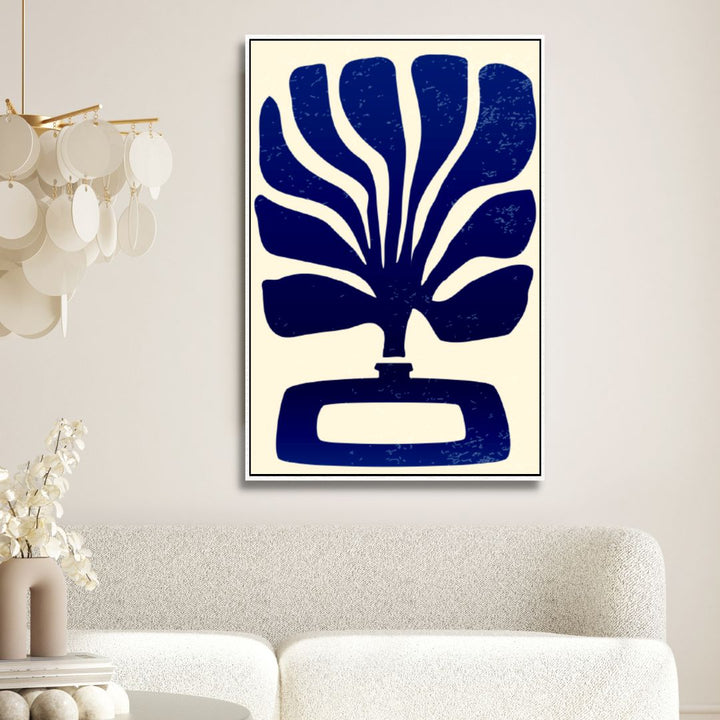 Matisse Style Blue Botanical Abstract Art - Designity Art