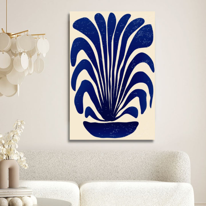 Matisse Style Blue Botanical Abstract Art - Designity Art