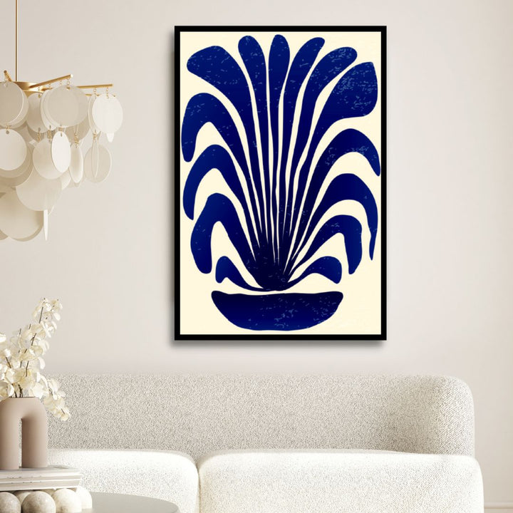 Matisse Style Blue Botanical Abstract Art - Designity Art