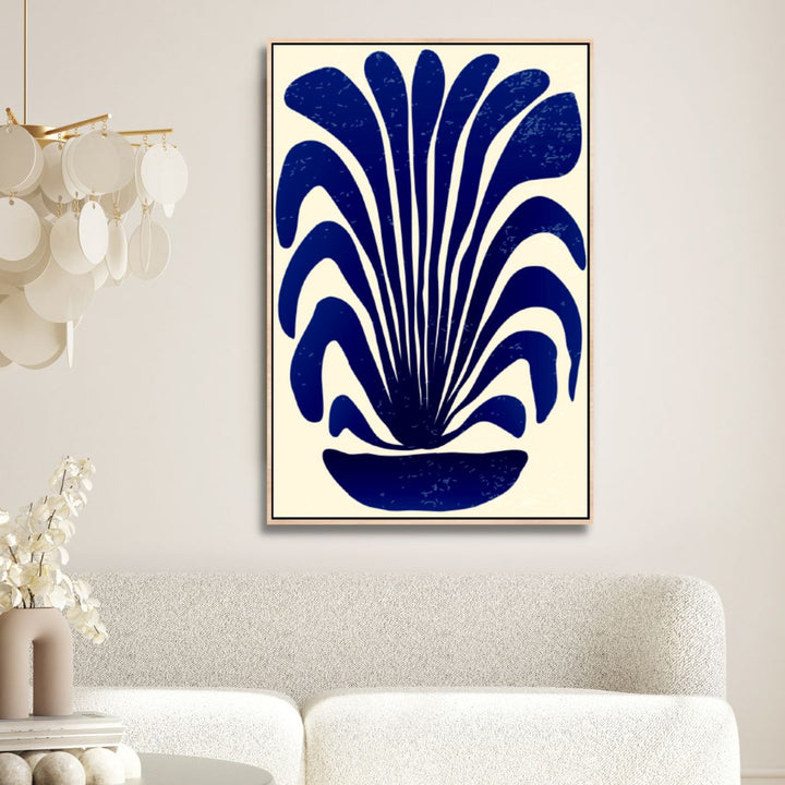 Matisse Style Blue Botanical Abstract Art - Designity Art