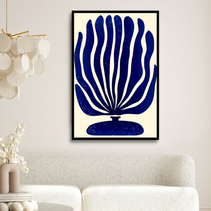 Matisse Style Blue Botanical Abstract Art - Designity Art
