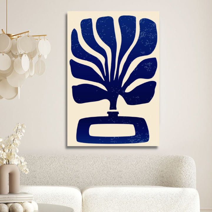 Matisse Style Blue Botanical Abstract Art - Designity Art