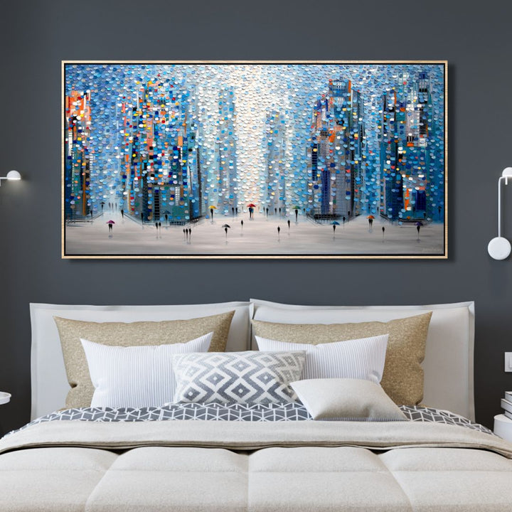 Metropolitan Dreams Landscape Canvas Wall Art - Designity Art