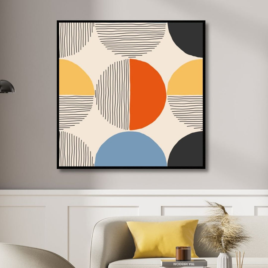 Minimalist Shapes and Lines Abstract Art - Designity Art