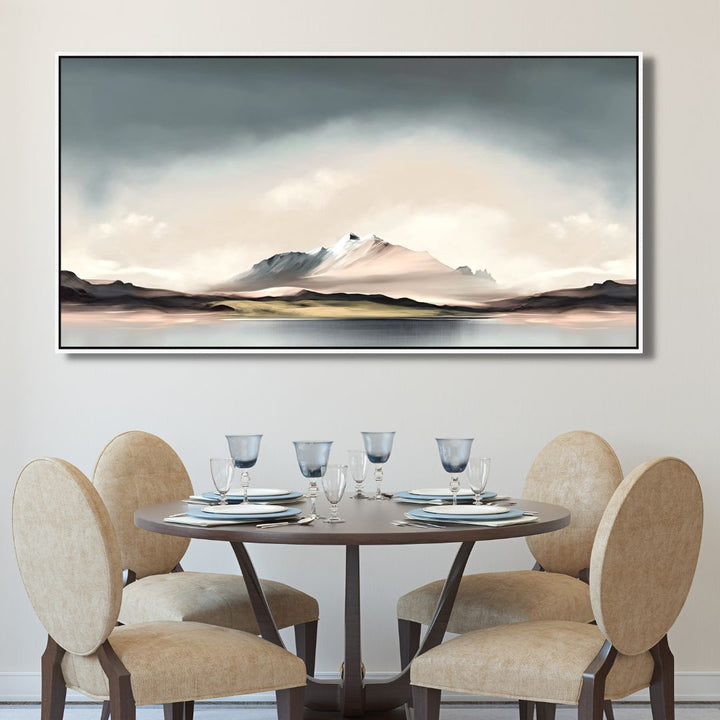 Minimalistic Mountain Landscape Abstract Canvas Wall Art - Designity Art