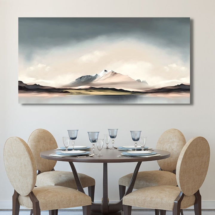 Minimalistic Mountain Landscape Abstract Canvas Wall Art - Designity Art