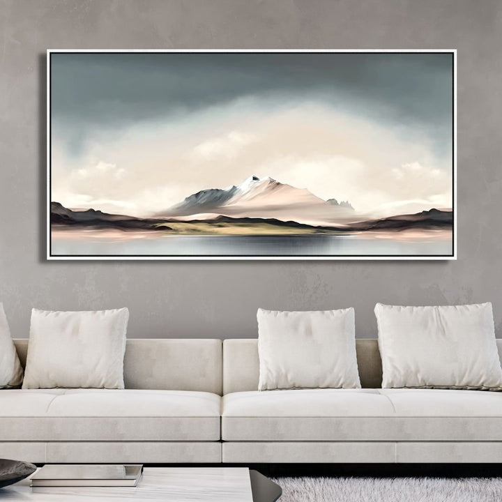 Minimalistic Mountain Landscape Abstract Canvas Wall Art - Designity Art