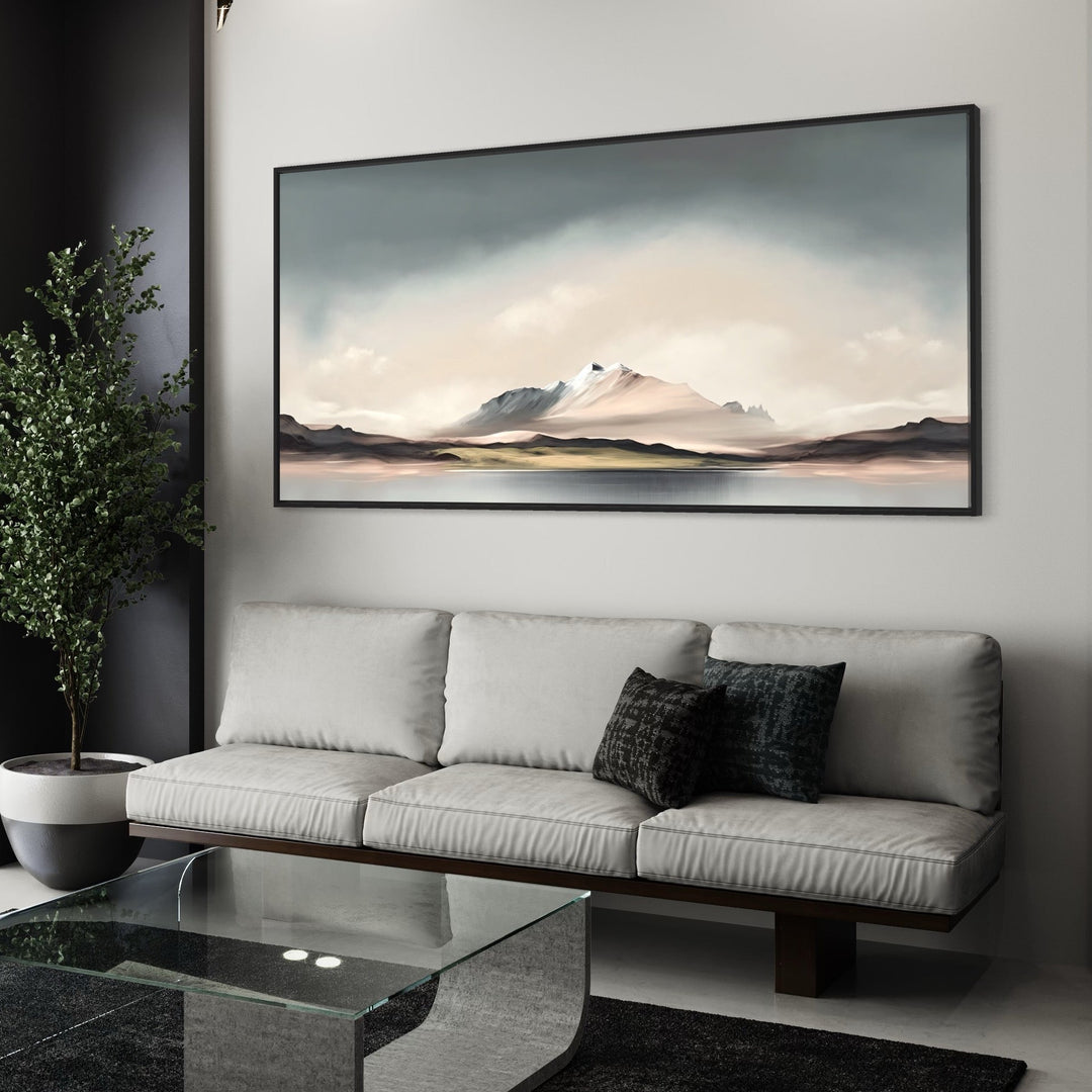 Minimalistic Mountain Landscape Abstract Canvas Wall Art - Designity Art