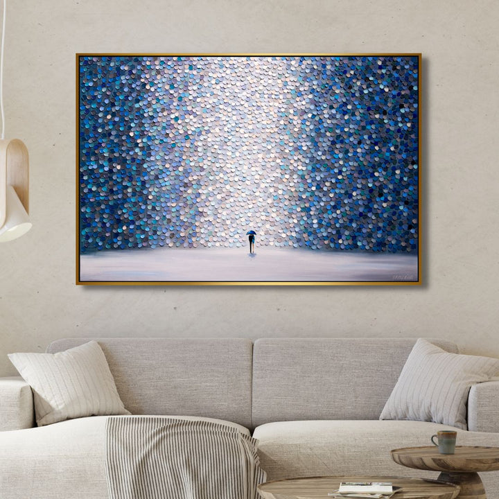 Moonlight Serenade Abstract Canvas Wall Art - Designity Art