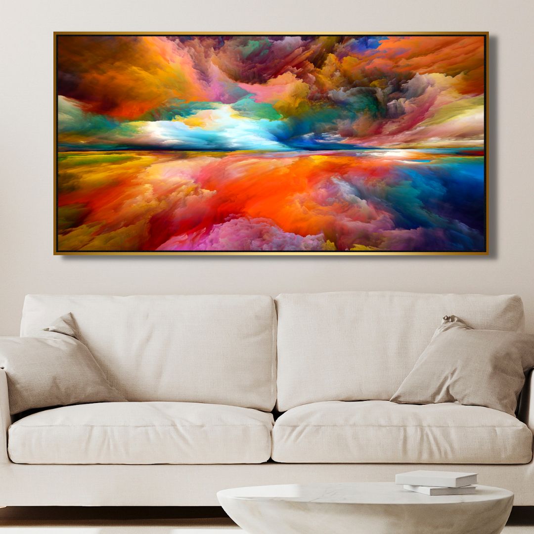 Mystery Morning Clouds Abstract Canvas Art - Designity Art