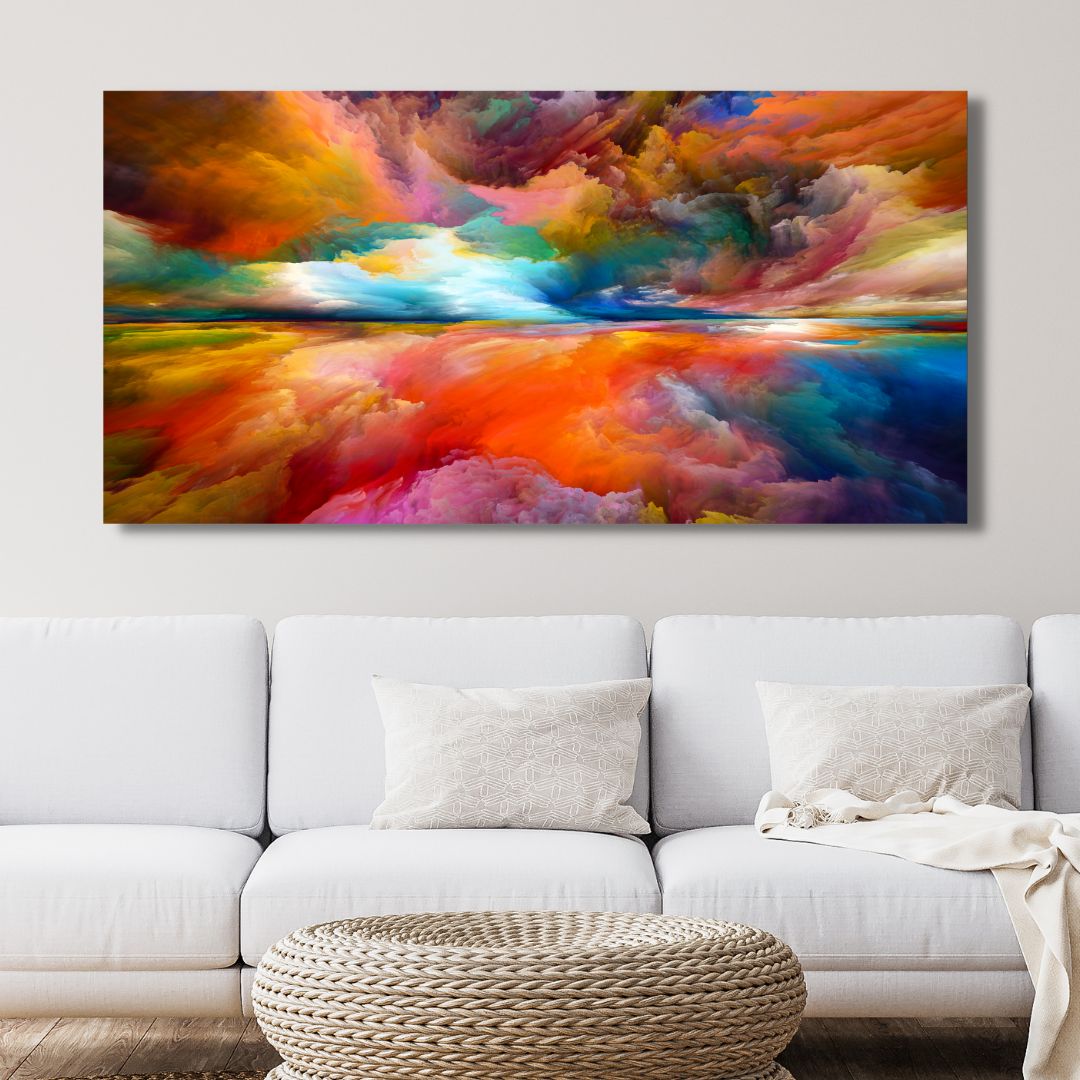 Mystery Morning Clouds Abstract Canvas Art - Designity Art