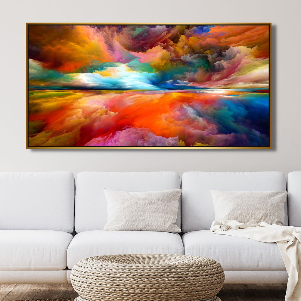 Mystery Morning Clouds Abstract Canvas Art - Designity Art