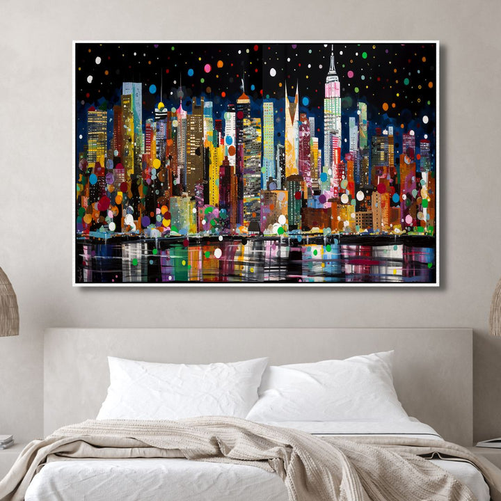 New York Pop Art Canvas Wall Art - Designity Art