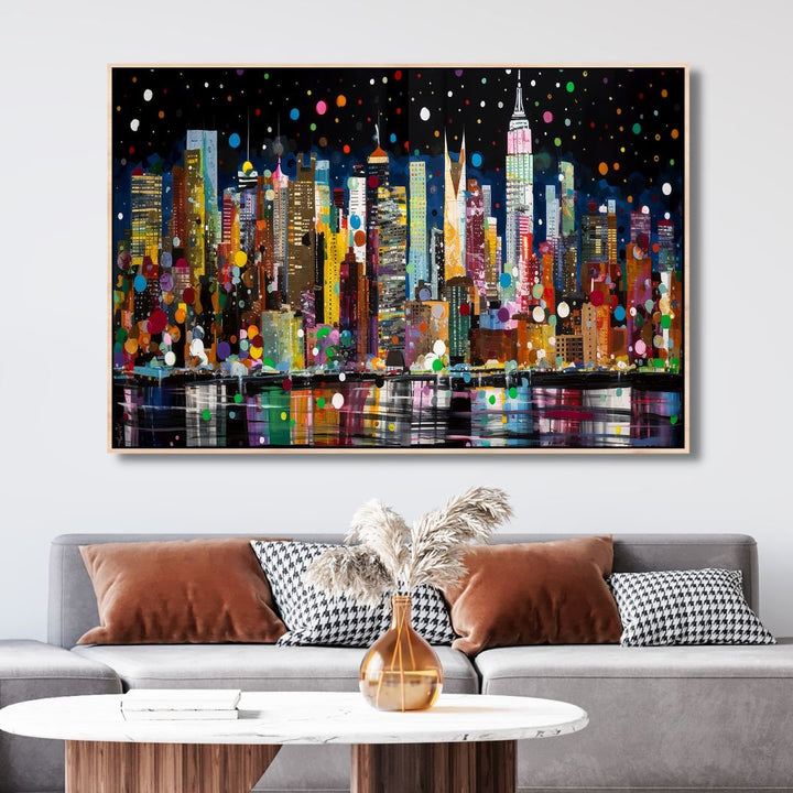 New York Pop Art Canvas Wall Art - Designity Art