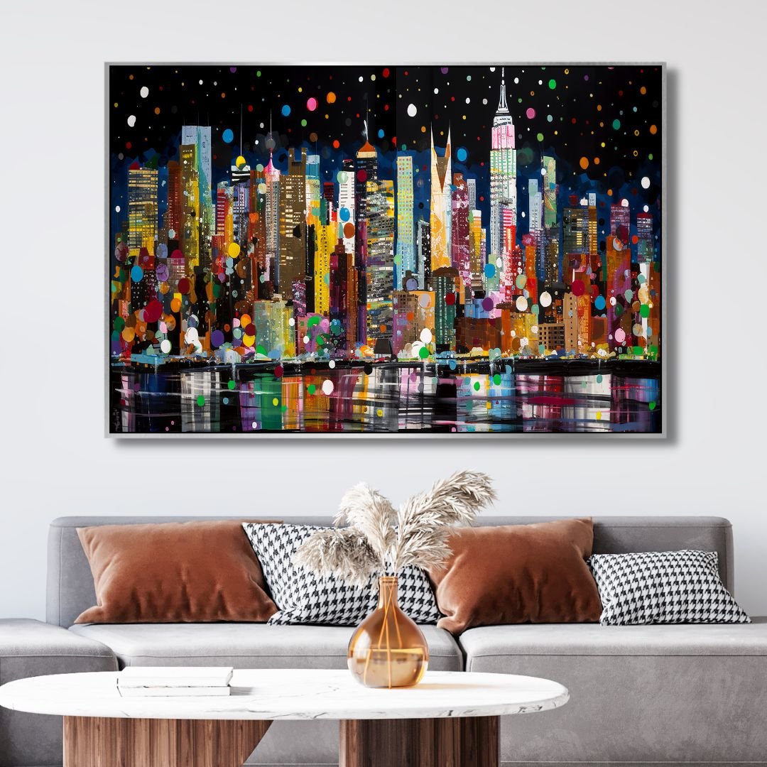 New York Pop Art Canvas Wall Art - Designity Art