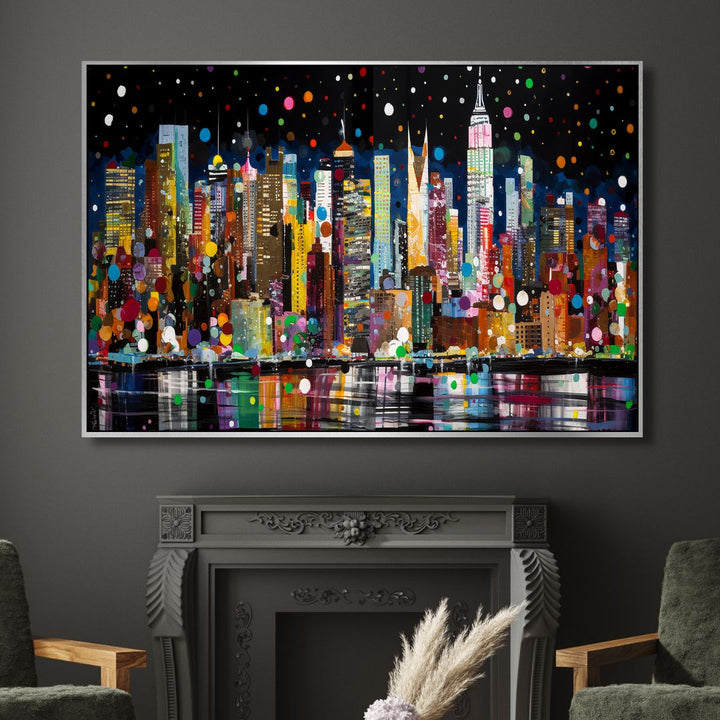 New York Pop Art Canvas Wall Art - Designity Art