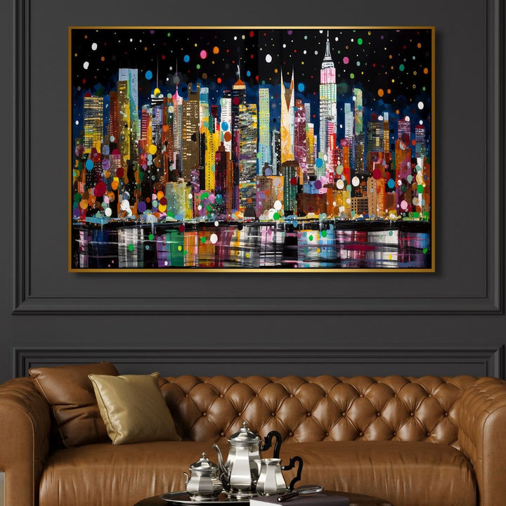 New York Pop Art Canvas Wall Art - Designity Art