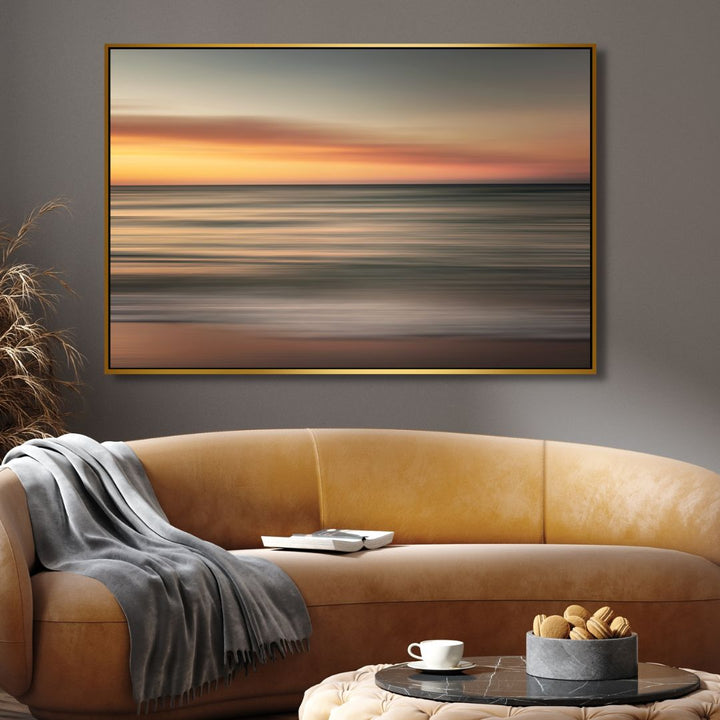 Ocean Sunrise Photography Canvas Wall Art - Designity Art