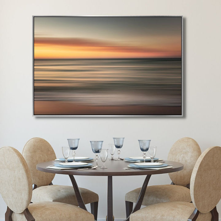 Ocean Sunrise Photography Canvas Wall Art - Designity Art