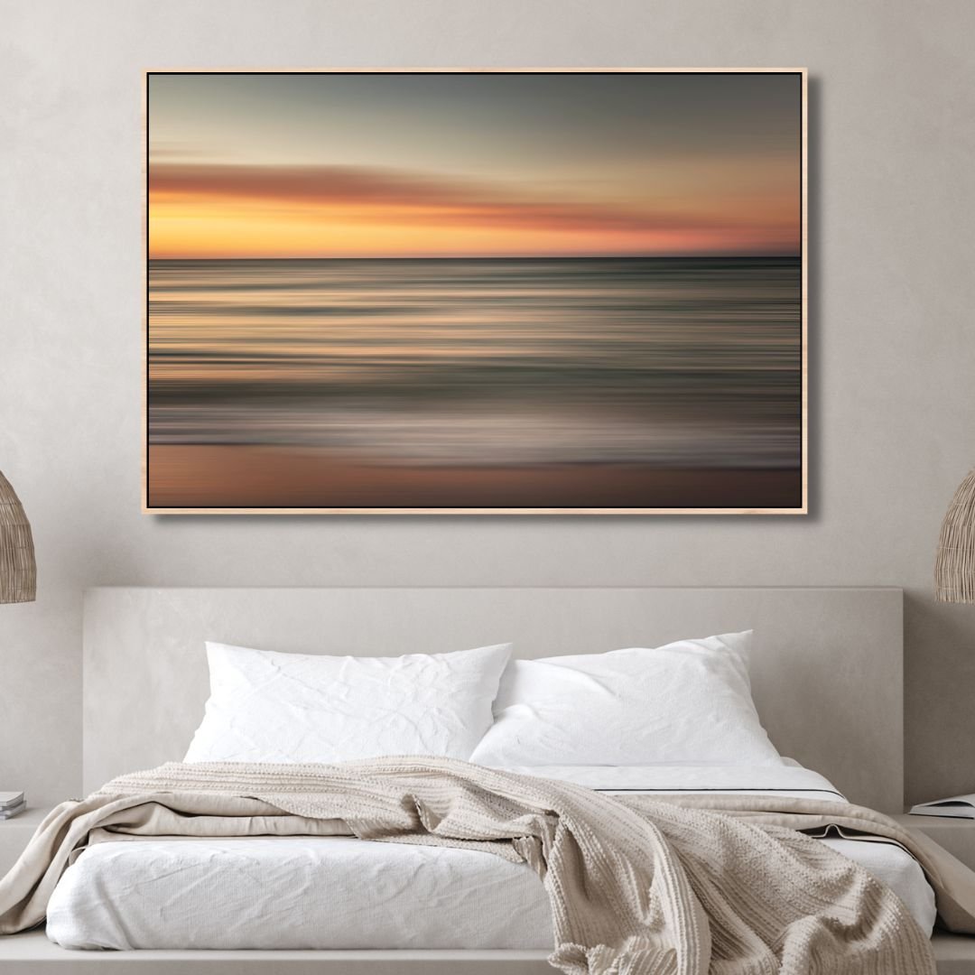 Ocean Sunrise Photography Canvas Wall Art - Designity Art