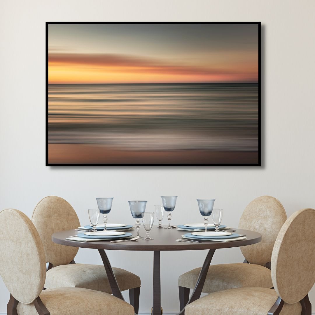 Ocean Sunrise Photography Canvas Wall Art - Designity Art