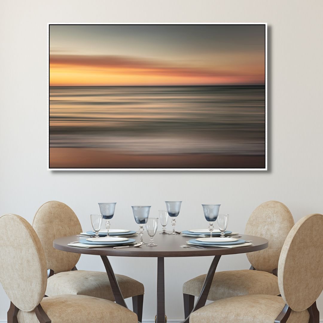 Ocean Sunrise Photography Canvas Wall Art - Designity Art