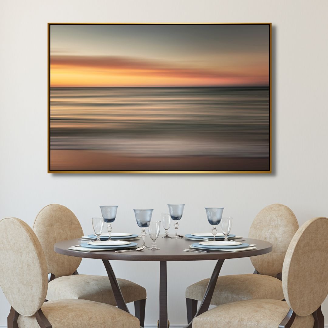 Ocean Sunrise Photography Canvas Wall Art - Designity Art