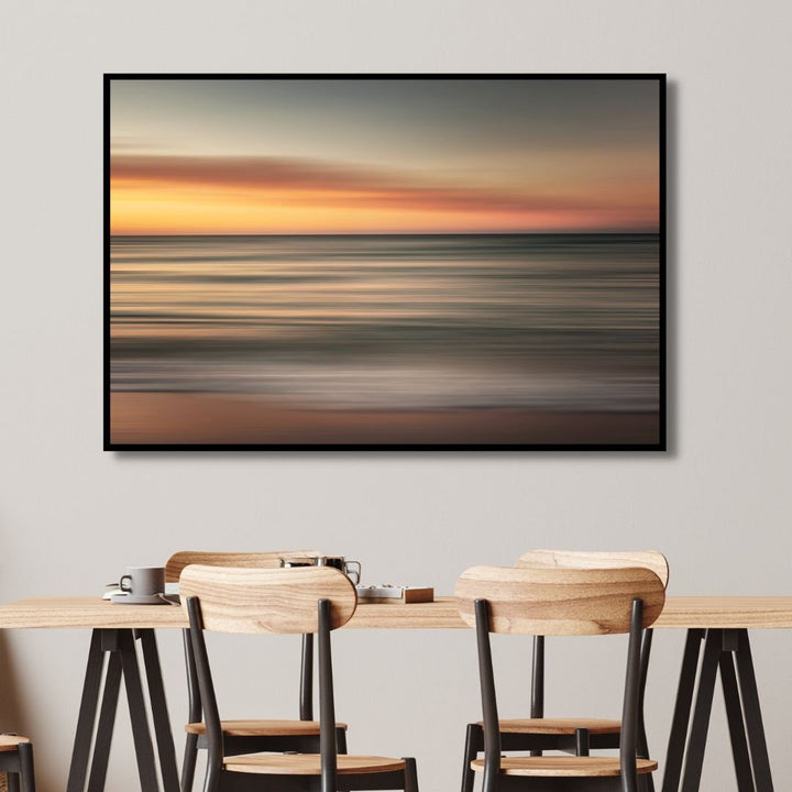 Ocean Sunrise Photography Canvas Wall Art - Designity Art