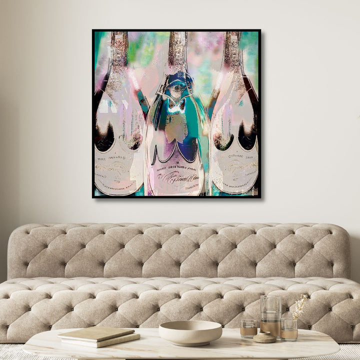 Shiny Champaigns Canvas Wall Art - Designity Art