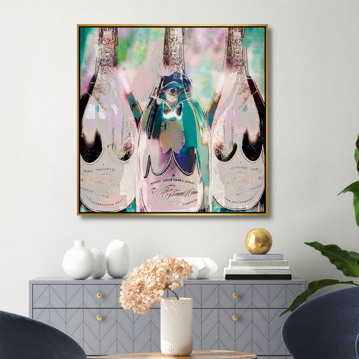 Shiny Champaigns Canvas Wall Art - Designity Art