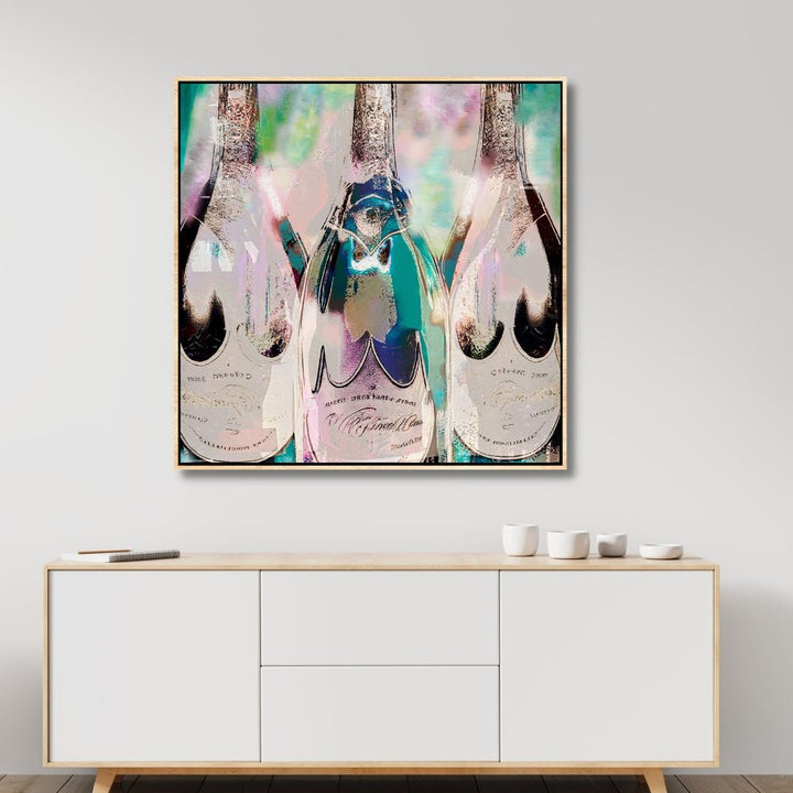 Shiny Champaigns Canvas Wall Art - Designity Art