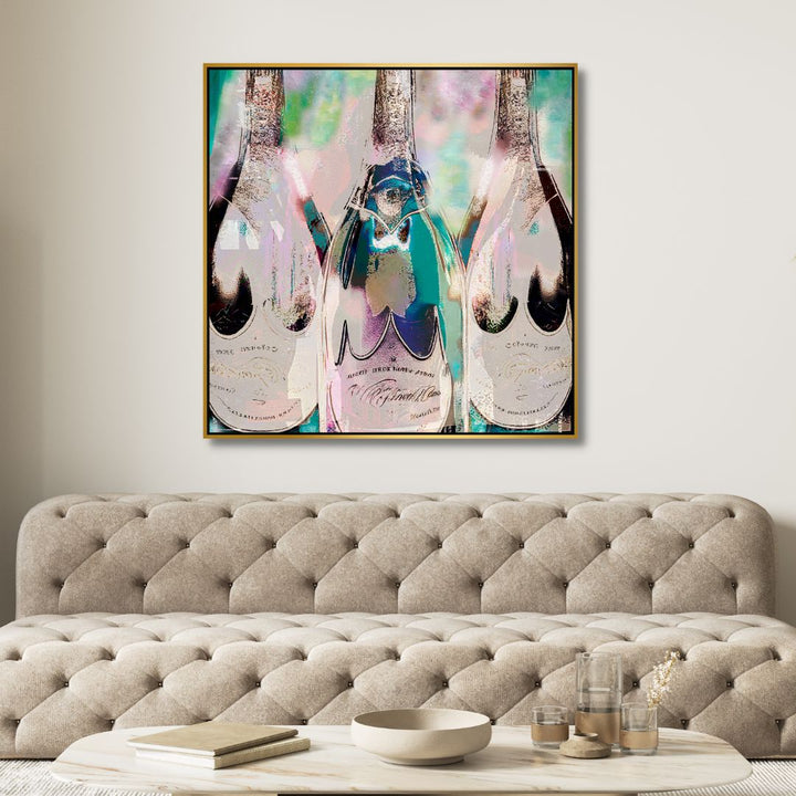 Shiny Champaigns Canvas Wall Art - Designity Art