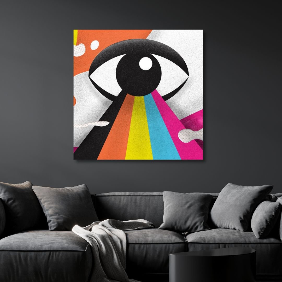 "The Eye" Colorful Illustration Art - Designity Art