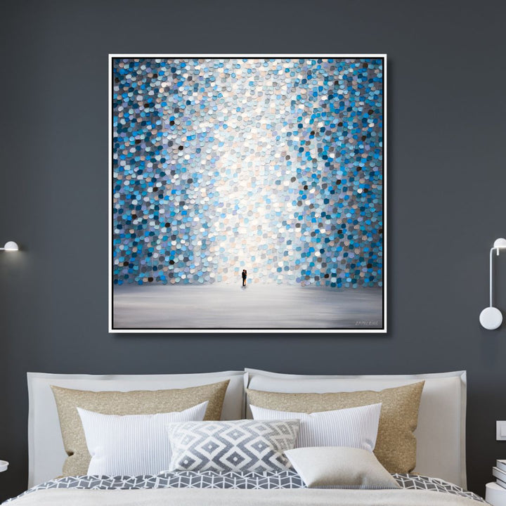 "The Moonlight Kiss" Abstract Canvas Art - Designity Art