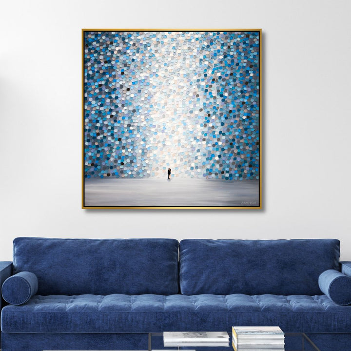 "The Moonlight Kiss" Abstract Canvas Art - Designity Art