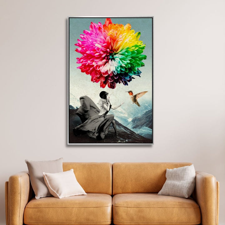 "The Winter Is Coming" Conceptual Collage Canvas Art - Designity Art