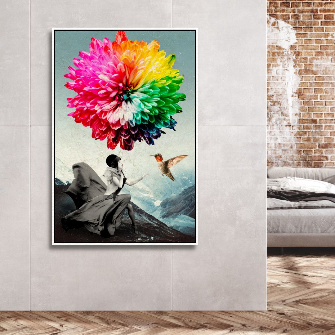 "The Winter Is Coming" Conceptual Collage Canvas Art - Designity Art