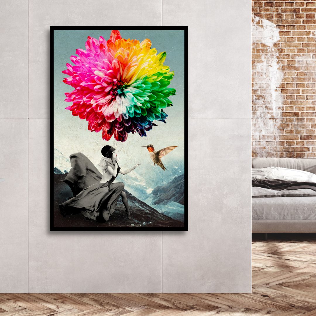 "The Winter Is Coming" Conceptual Collage Canvas Art - Designity Art