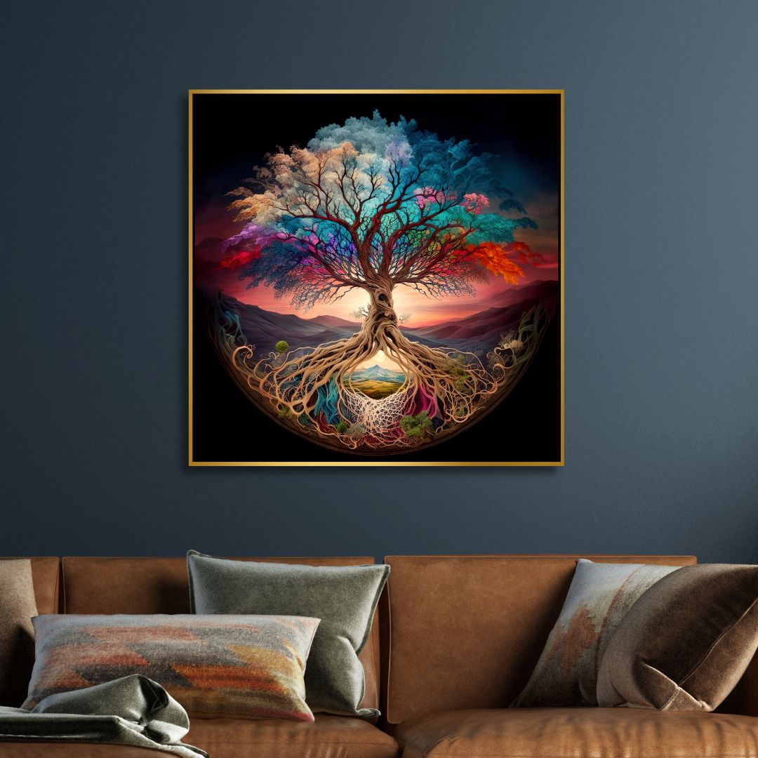 Tree of Life Abstract Canvas Wall Art - Designity Art