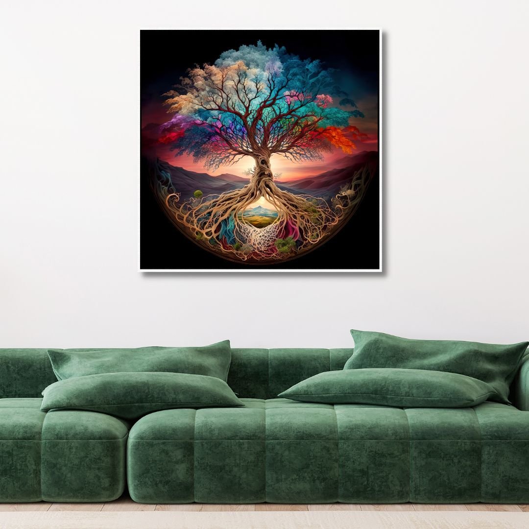 Tree of Life Abstract Canvas Wall Art - Designity Art