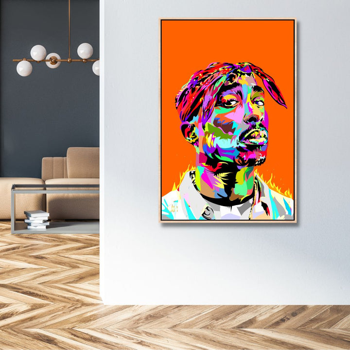 Tupac Shakur Pop Art Canvas Wall Art - Designity Art