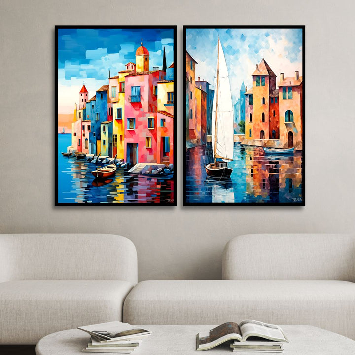 Venice Abstract Canvas Wall Art - Designity Art