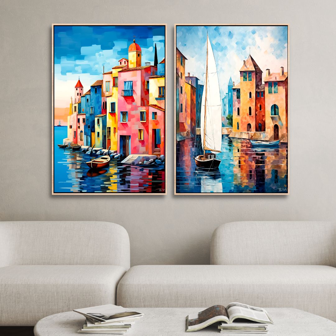 Venice Abstract Canvas Wall Art - Designity Art